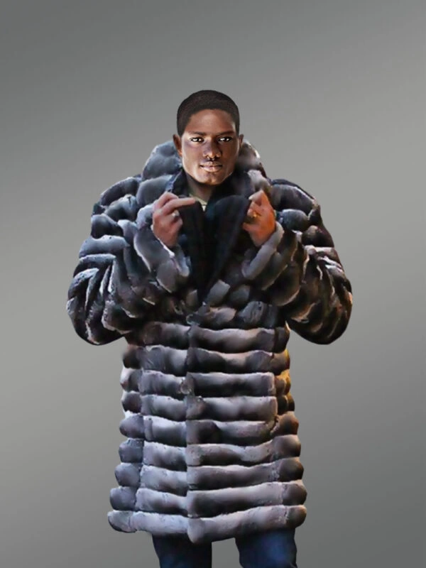 Men’s Long Chinchilla Coat - Image 3