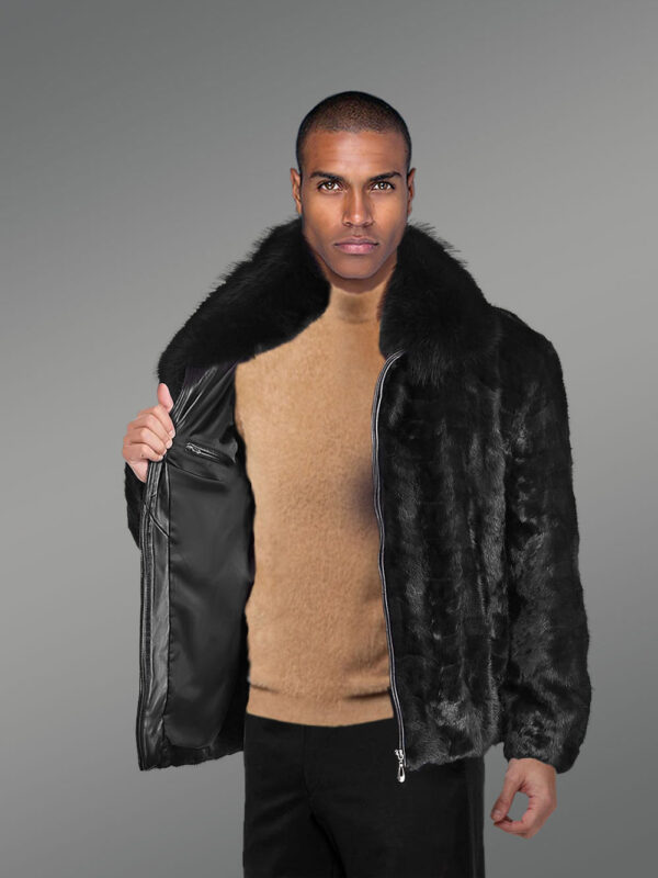 Premium Mink Fur Jacket for Men - Image 4