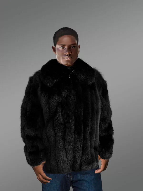 Genuine Fox Fur Jacket for Trendy and Stylish Men - Image 3