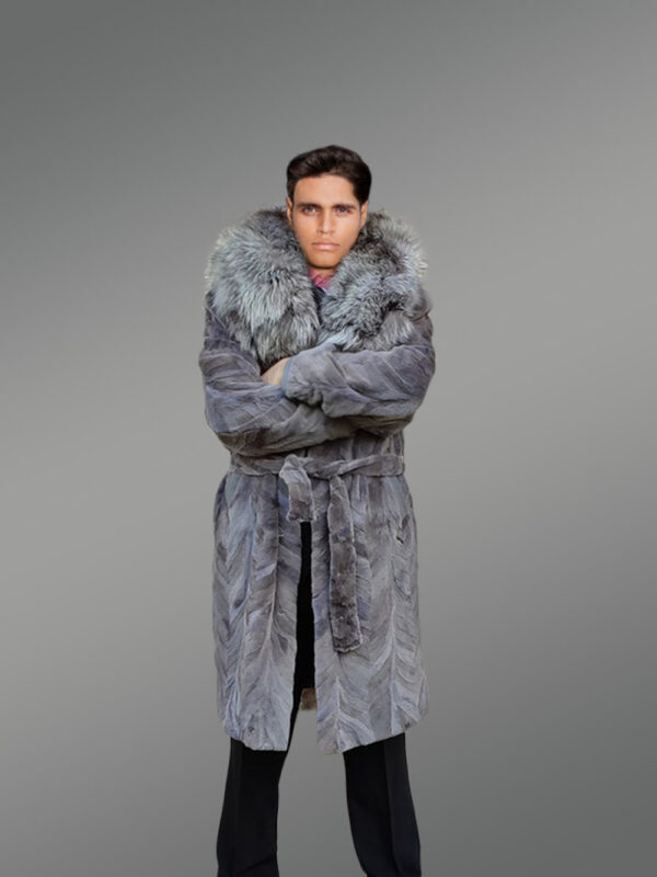 Gray Mink Coat for Men - Image 3