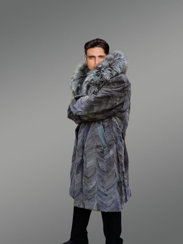 Gray Mink Coat for Men - Image 4
