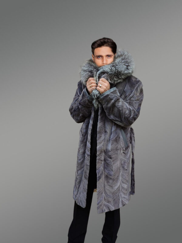 Gray Mink Coat for Men - Image 5