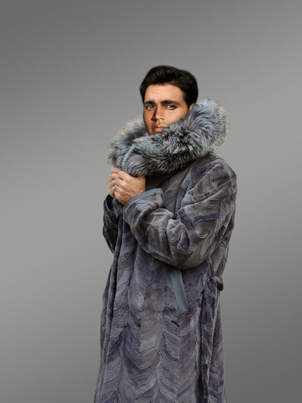 Gray Mink Coat for Men - Image 6