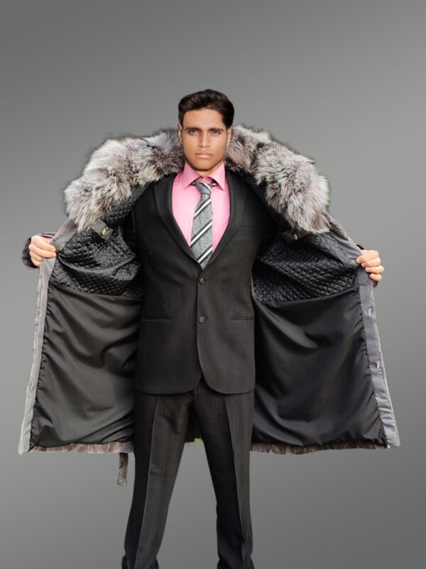 Gray Mink Coat for Men - Image 2