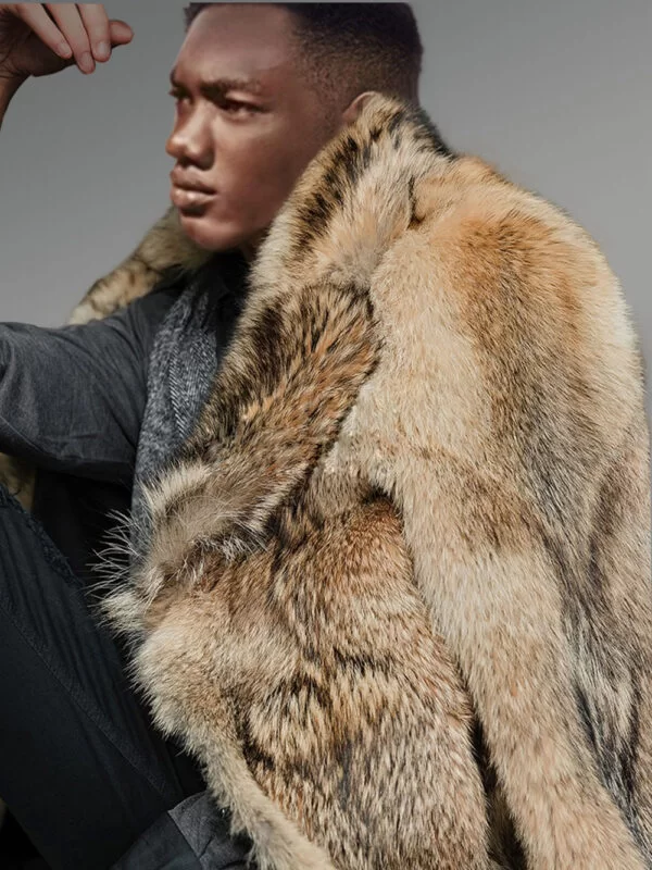 Mens Coyote Fur Jacket to Look Spectacular at Any Time - Image 2