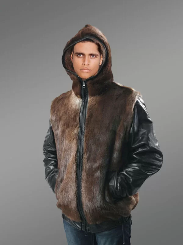 Men's Fur Jacket Otter Fur Coat - Image 2