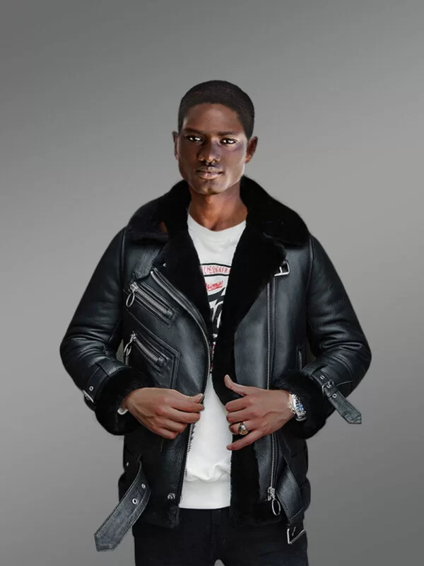 Men’s Genuine Shearling Jackets in Black to Redefine Your Appeal