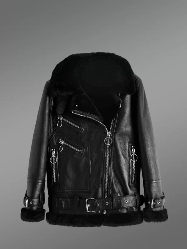Men’s Genuine Shearling Jackets in Black to Redefine Your Appeal - Image 6