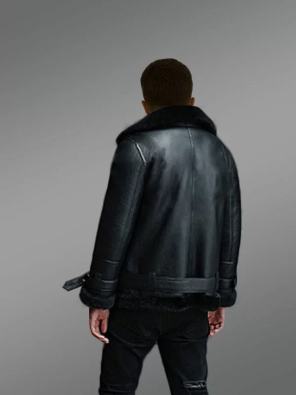 Men’s Genuine Shearling Jackets in Black to Redefine Your Appeal - Image 5