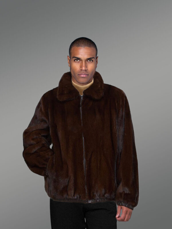 Reversible Mink fur bomber and in Nappa-finished leather - Image 3
