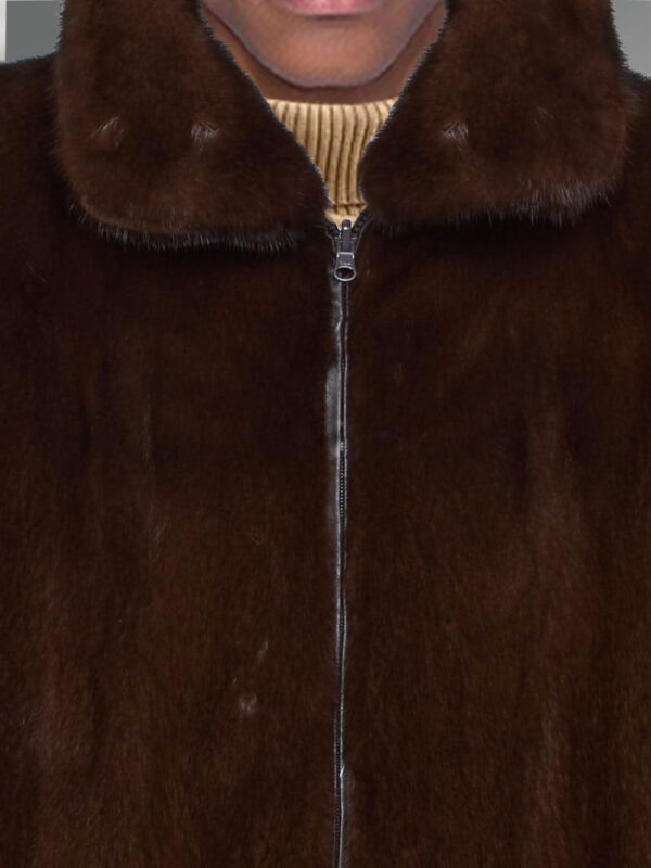 Reversible Mink fur bomber and in Nappa-finished leather - Image 5