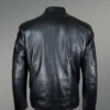 Men's Regular Biker With Mandarin Collar in Black