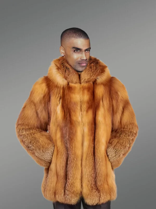 Fox Fur Coat with Hood and Collar – A Perfect Winter Outfit - Image 2