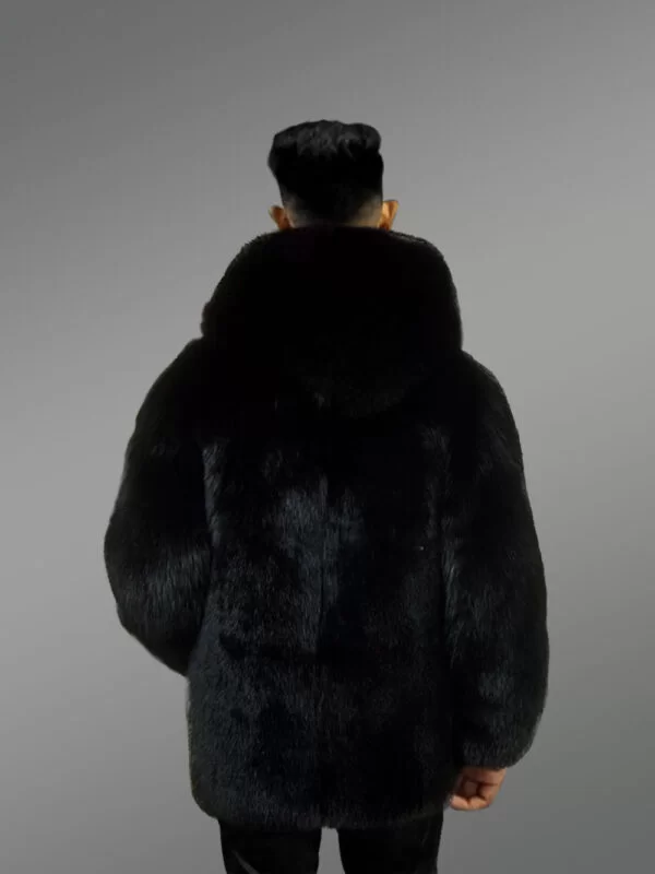 Mens Oversized Fox Fur Coat Makes One Look Chic - Image 7
