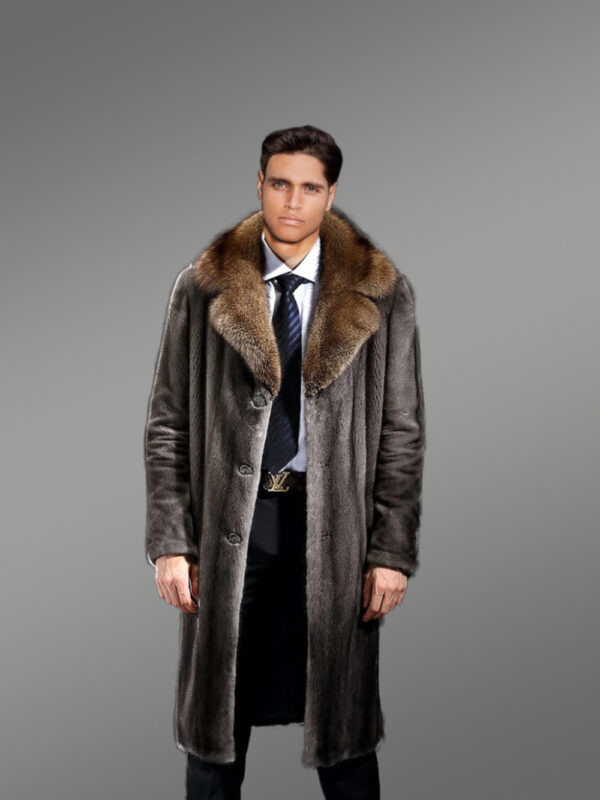 Mink Long Coat for Men - Image 2