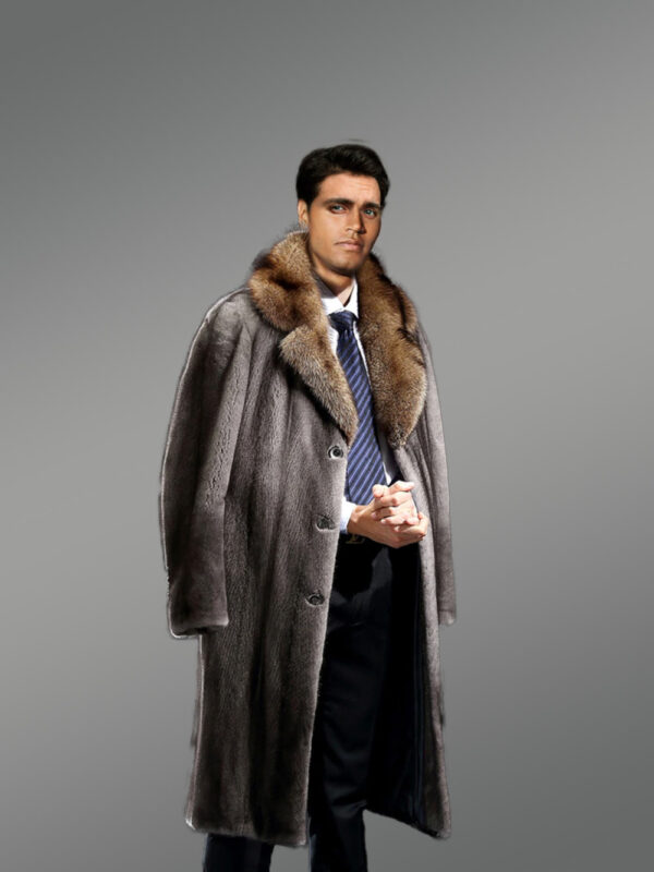 Mink Long Coat for Men - Image 5
