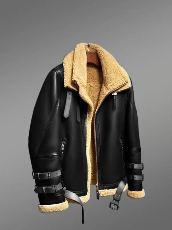 Authentic Shearling Jacket in Black - Image 2