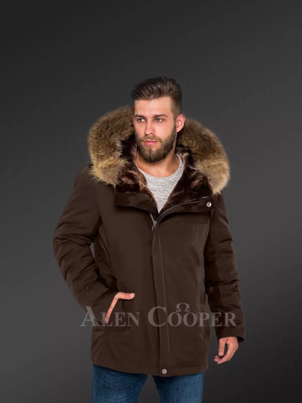 Time for Men to Reinvent Themselves with Hybrid Coffee Finn Raccoon Fur Parka Convertibles - Image 3