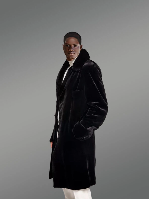 Sheared Mink Fur Coat for Men - Image 3