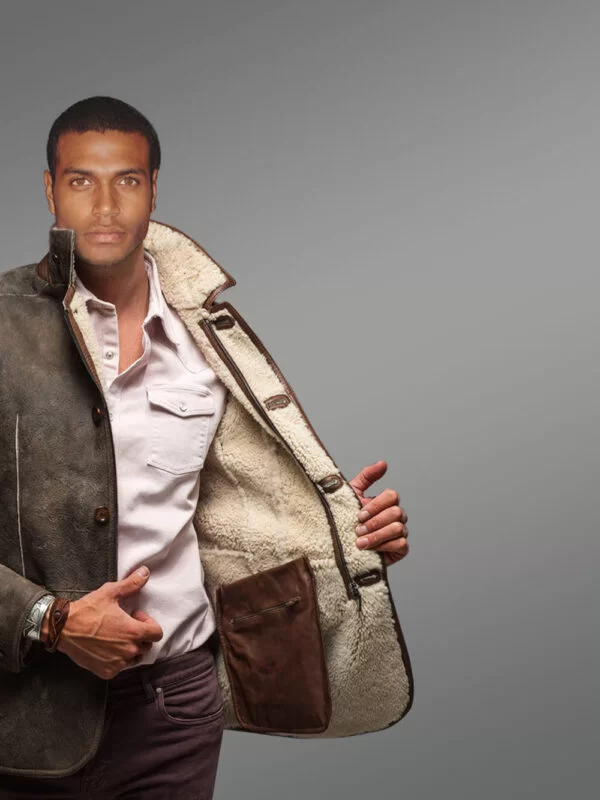 Ultra Warm Vintage Shearling Coat - Image 5