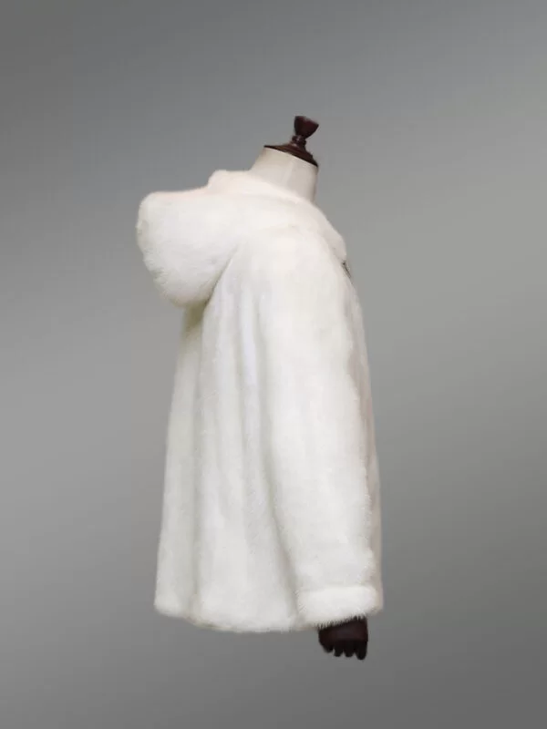 White Full Skin Mink Fur Jacket for Men - Image 5