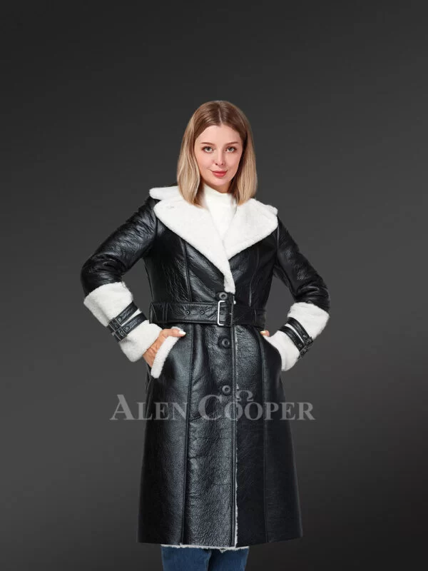 Royal Sheepskin Shearling Overcoat for Women