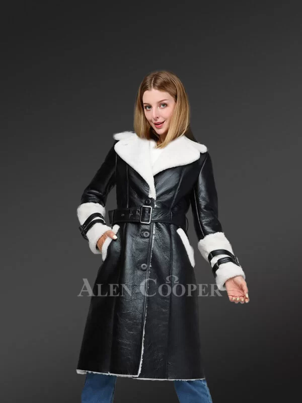 Royal Sheepskin Shearling Overcoat for Women - Image 2