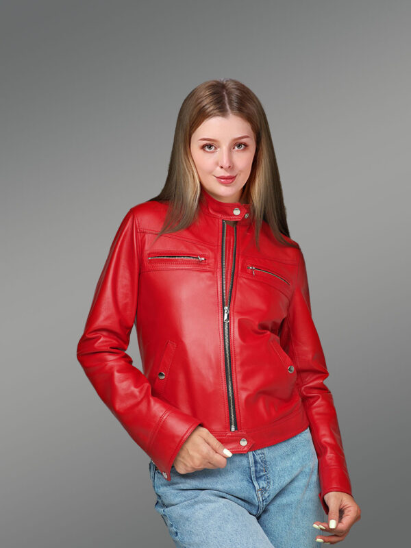 Genuine Leather Jackets in Red for Women is a Versatile Creation for This Winter