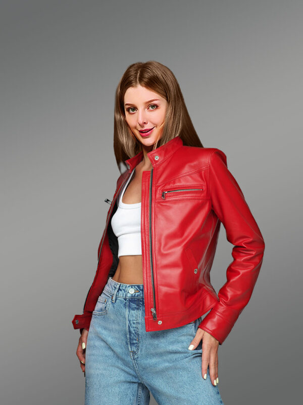 Genuine Leather Jackets in Red for Women is a Versatile Creation for This Winter - Image 2
