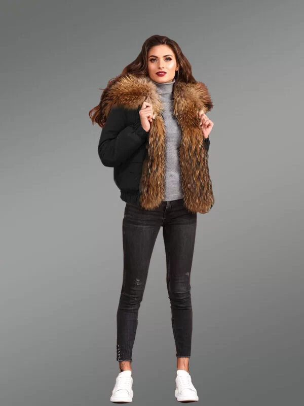 Hybrid Black Parka with Rabbit Liner Convertibles for Divas! - Image 2