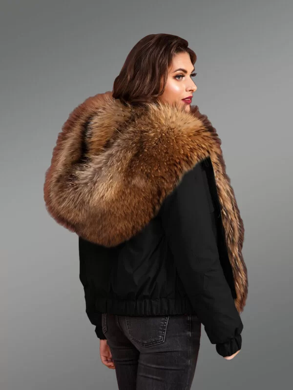 Hybrid Black Parka with Rabbit Liner Convertibles for Divas! - Image 3