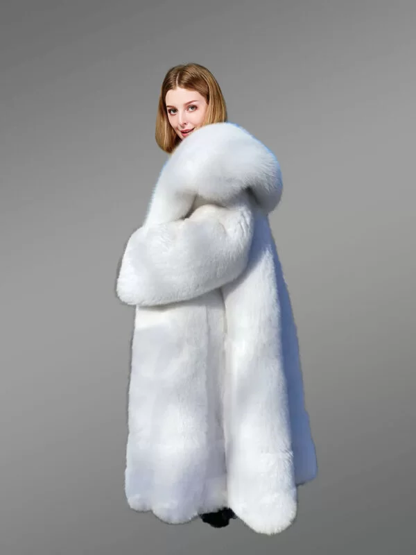 Luxury White Fox Fur Full Coat for Women is a perfect winter collection - Image 6