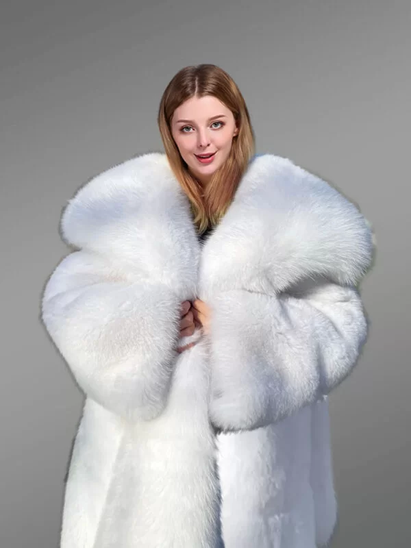 Luxury White Fox Fur Full Coat for Women is a perfect winter collection - Image 10