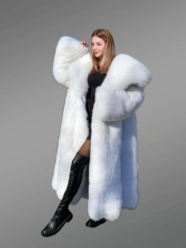 Luxury White Fox Fur Full Coat for Women is a perfect winter collection - Image 3
