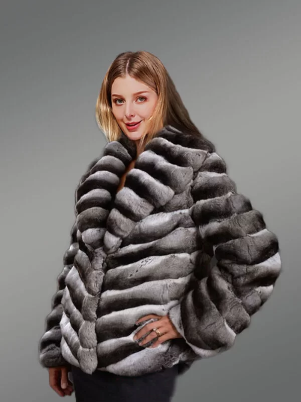 Real Chinchilla Coat for Women - Image 2