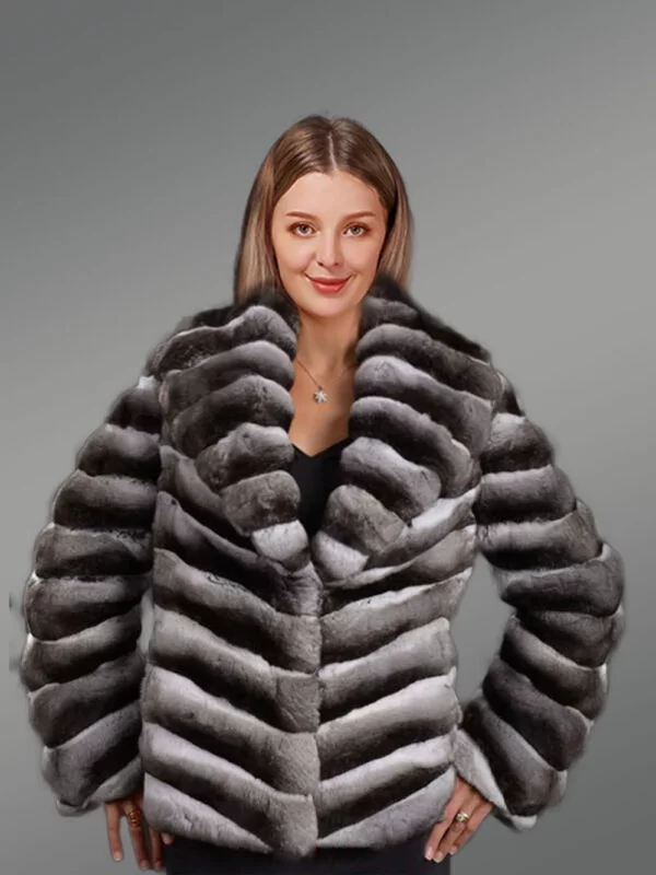Real Chinchilla Coat for Women - Image 5