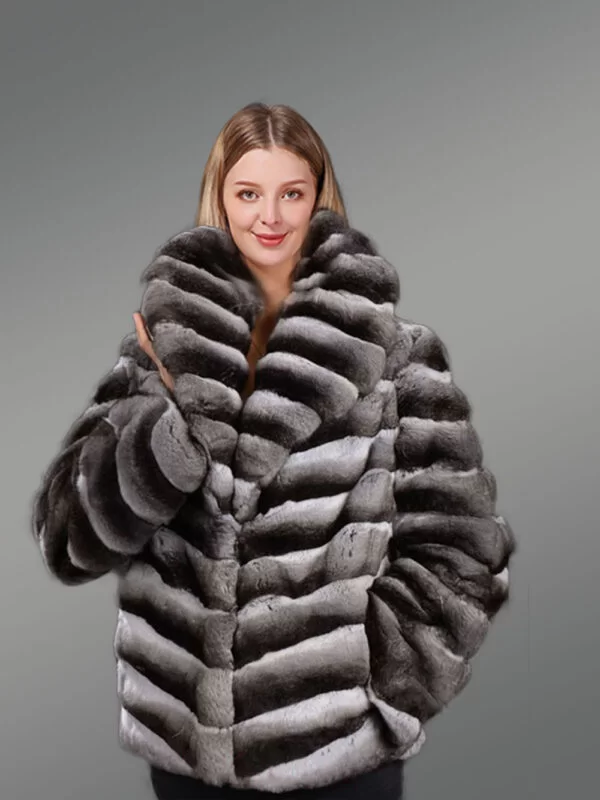Real Chinchilla Coat for Women - Image 3