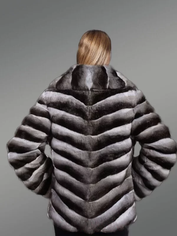 Real Chinchilla Coat for Women - Image 8