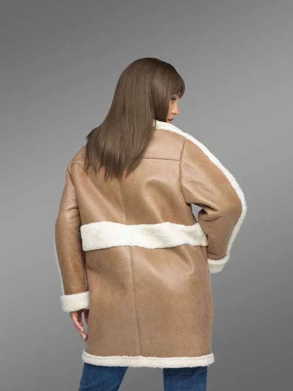 Sheepskin Bomber Jacket for Women - Image 3