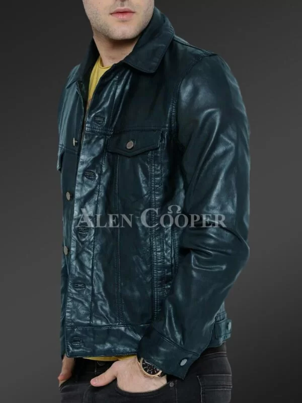 Soft Yet Sturdy Reasonable Leather Jacket for Men - Image 5