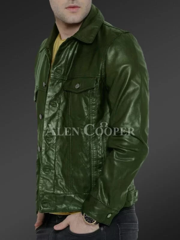 Soft Yet Sturdy Reasonable Leather Jacket for Men - Image 8
