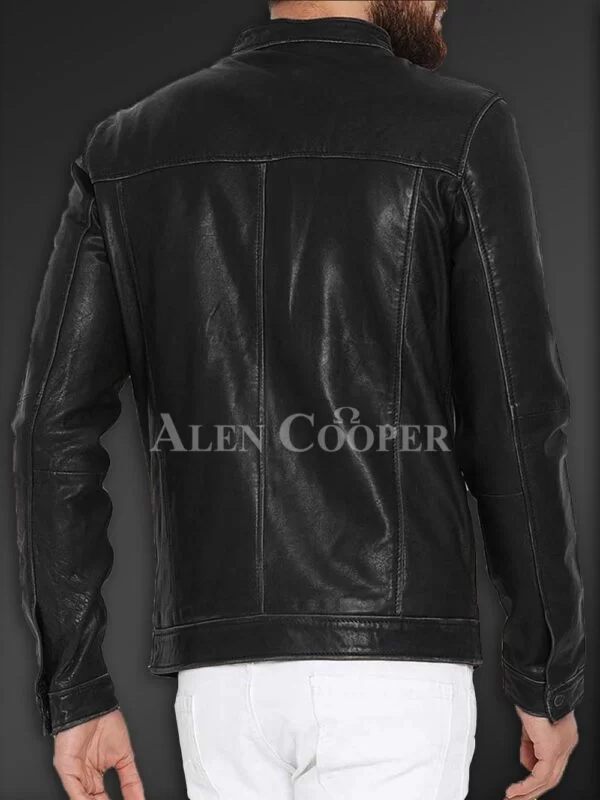 Sturdy Yet Soft Winter Leather Jacket for Men - Image 11