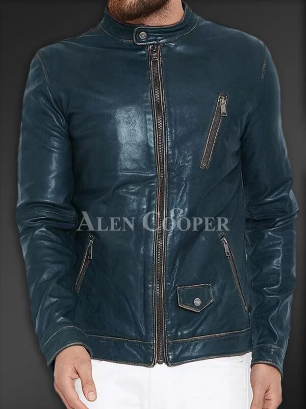 Sturdy Yet Soft Winter Leather Jacket for Men - Image 2
