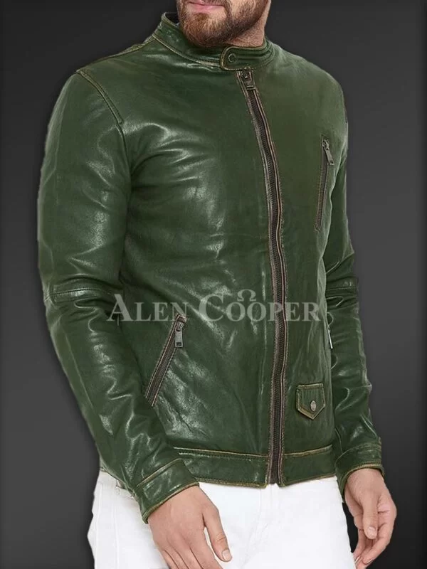 Sturdy Yet Soft Winter Leather Jacket for Men - Image 15