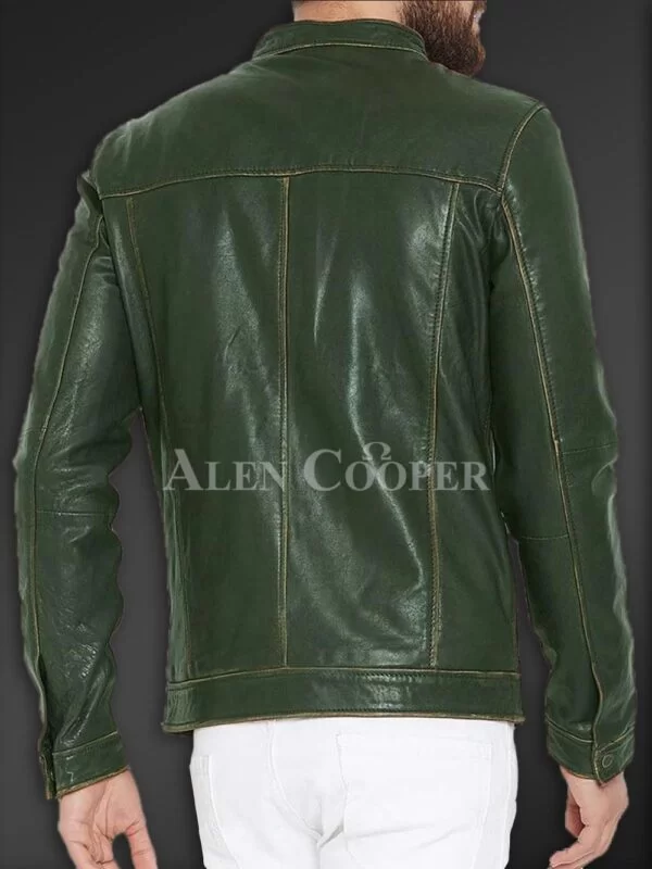 Sturdy Yet Soft Winter Leather Jacket for Men - Image 12