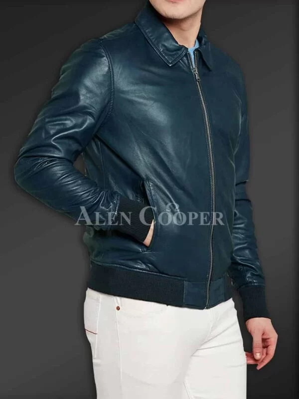 Super Glossy Pure Leather Jacket for Men - Image 6