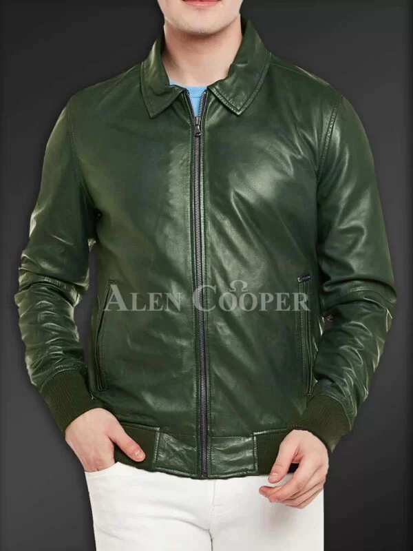 Super Glossy Pure Leather Jacket for Men - Image 2