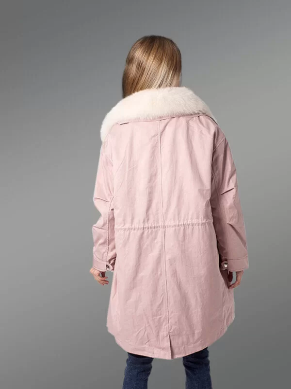 Rabbit Fur Long Parka for Women - Image 2
