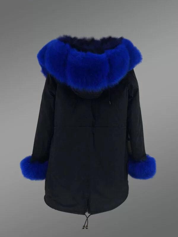 Women’s Elegant Fox Fur Parka with Detachable Fox Fur Hood - Image 4
