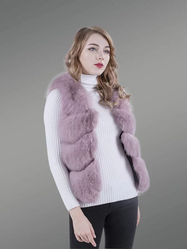 Women’s Short Paragraph Fur Vest with Supreme Warmth and Comfort - Image 5